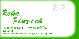 reka pinzich business card
